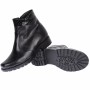 Ghete dama, casual, din piele naturala, cu fermoar, negre, imblanite - B4N